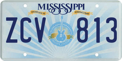 MS license plate ZCV813