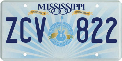 MS license plate ZCV822