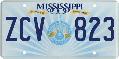 MS license plate ZCV823