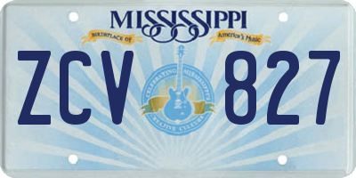 MS license plate ZCV827