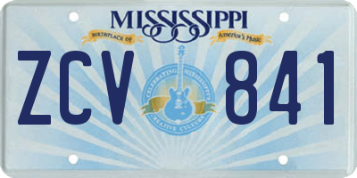 MS license plate ZCV841