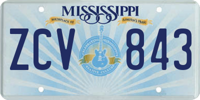 MS license plate ZCV843