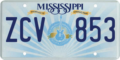 MS license plate ZCV853