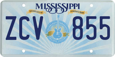 MS license plate ZCV855