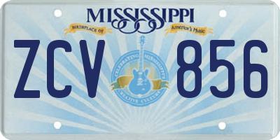 MS license plate ZCV856