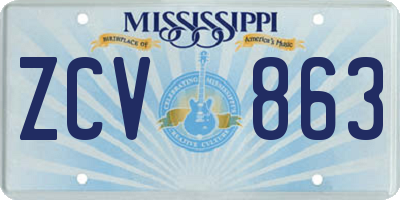 MS license plate ZCV863