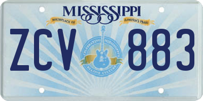 MS license plate ZCV883