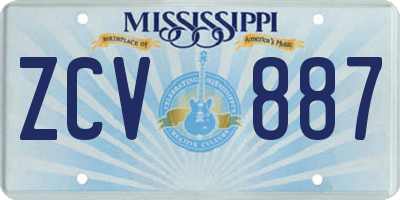 MS license plate ZCV887