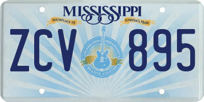 MS license plate ZCV895
