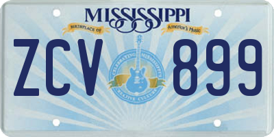 MS license plate ZCV899