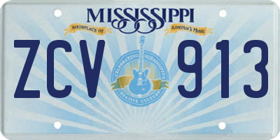 MS license plate ZCV913