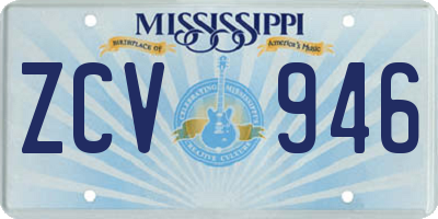 MS license plate ZCV946