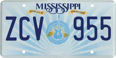 MS license plate ZCV955