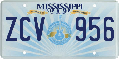 MS license plate ZCV956
