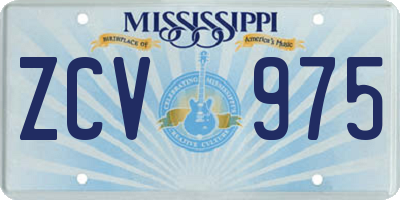 MS license plate ZCV975