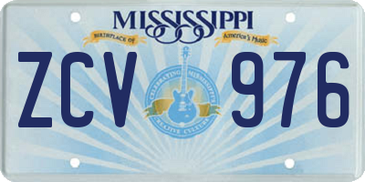 MS license plate ZCV976