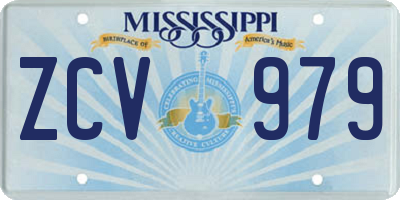 MS license plate ZCV979