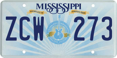MS license plate ZCW273