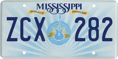 MS license plate ZCX282