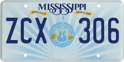 MS license plate ZCX306