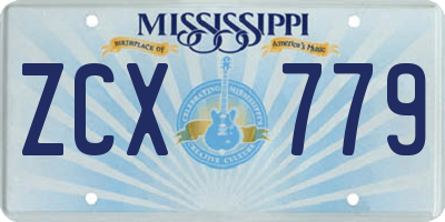 MS license plate ZCX779