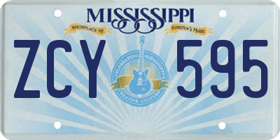 MS license plate ZCY595
