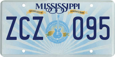 MS license plate ZCZ095