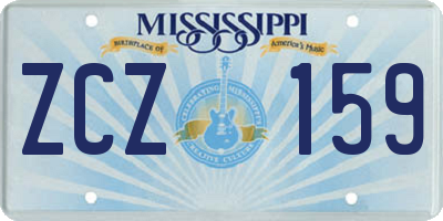 MS license plate ZCZ159