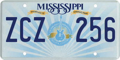 MS license plate ZCZ256