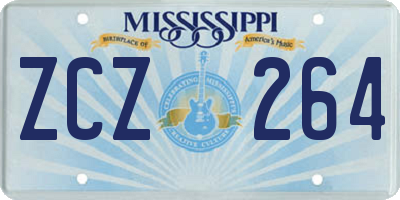 MS license plate ZCZ264