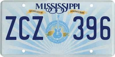 MS license plate ZCZ396