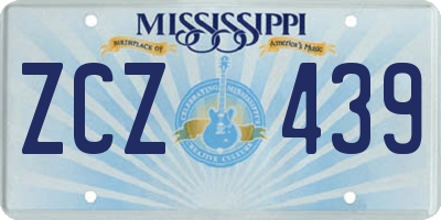 MS license plate ZCZ439