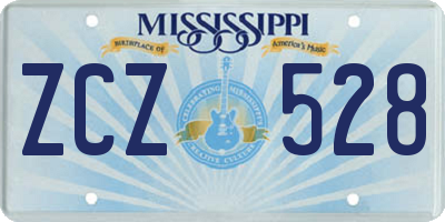 MS license plate ZCZ528
