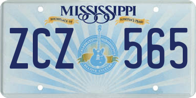 MS license plate ZCZ565