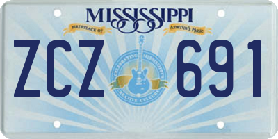 MS license plate ZCZ691