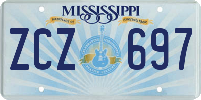 MS license plate ZCZ697