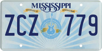 MS license plate ZCZ779