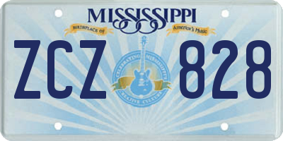 MS license plate ZCZ828