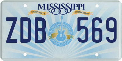 MS license plate ZDB569