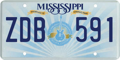 MS license plate ZDB591