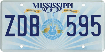MS license plate ZDB595