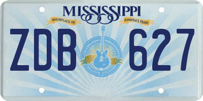 MS license plate ZDB627