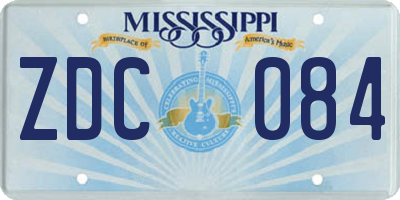 MS license plate ZDC084
