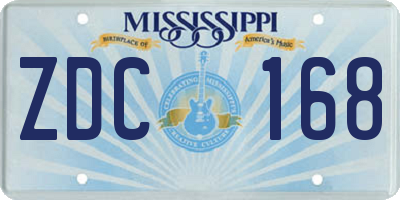 MS license plate ZDC168