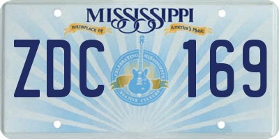 MS license plate ZDC169