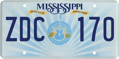 MS license plate ZDC170