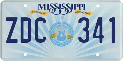 MS license plate ZDC341