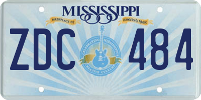 MS license plate ZDC484
