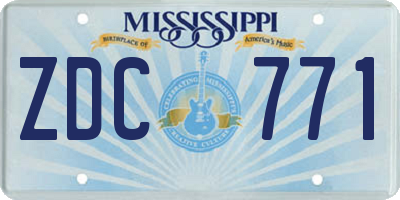 MS license plate ZDC771