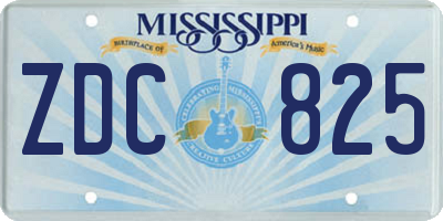 MS license plate ZDC825